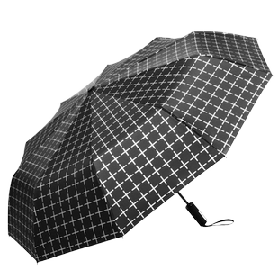 雨伞男女格子折叠加厚加固抗风大号防晒防紫外线全自动晴雨两用伞