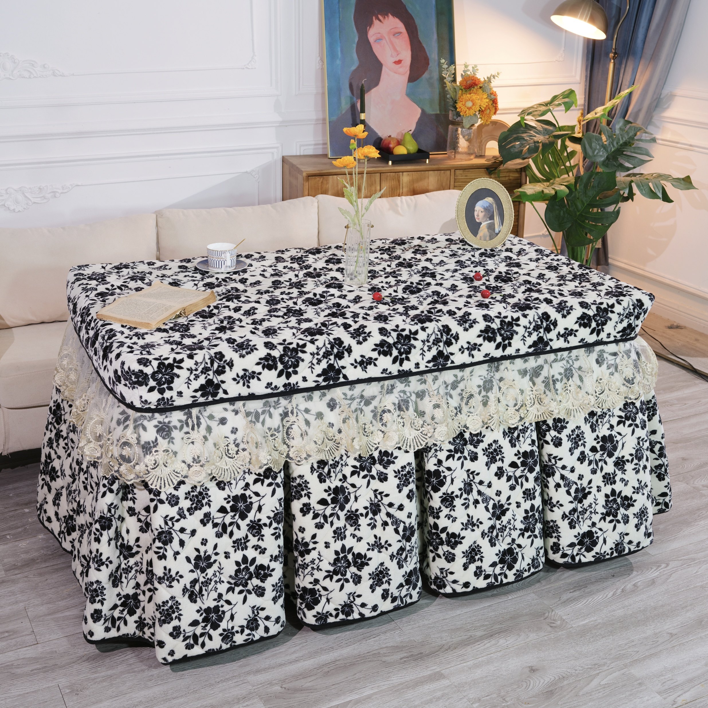 新款烤火罩加厚加绒冬季电暖桌罩现代简约烤火被长方形电炉罩桌套,居家布艺,烤火罩,淘宝优惠券,粉丝福利购,淘宝优惠卷