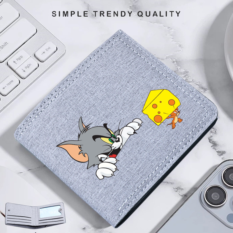 帆布钱包猫和老鼠男学生短款小皮夹证件卡包多卡位竖款年轻人轻薄,箱包皮具/热销女包/男包,钱包,淘宝优惠券,粉丝福利购,淘宝优惠卷