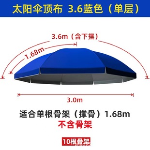 圆形伞布更换大伞布替换户外摆摊防水遮阳布大雨伞顶布加厚遮雨布