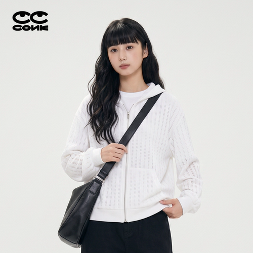 连帽冰丝透气防晒开衫女夏季