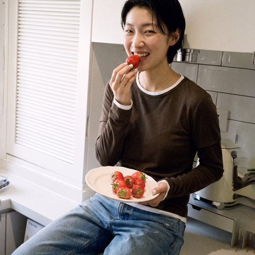 CONKLAB秋羊毛拼接高端女长袖T恤