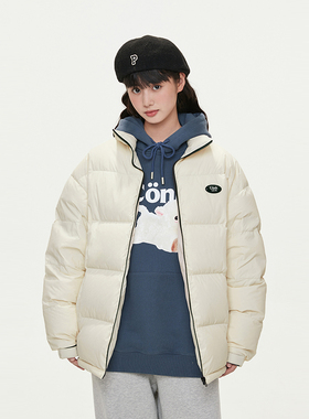 conklab冬季新款基础宽松logo潮流羽绒服宽松加厚短款面包服外套