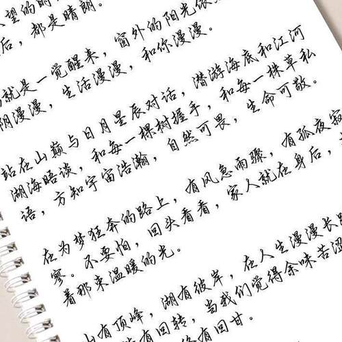 行楷练字帖文案金句作文素材高中学生成人奶酪体女生小清新临摹本