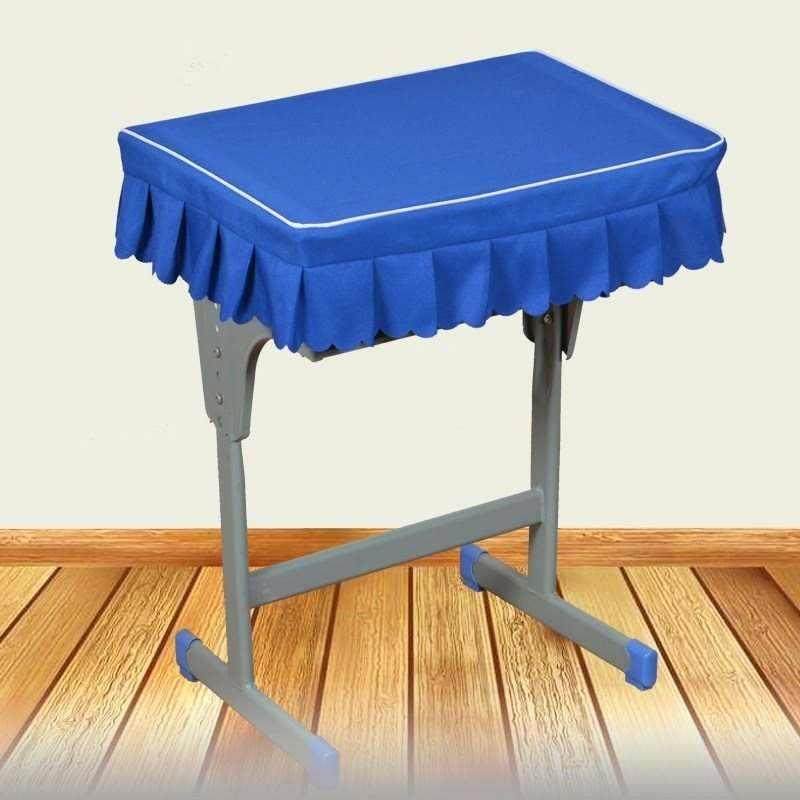 长方形尺寸简约白色天蓝色学生寝室桌套罩 课桌小学生写字桌寝室