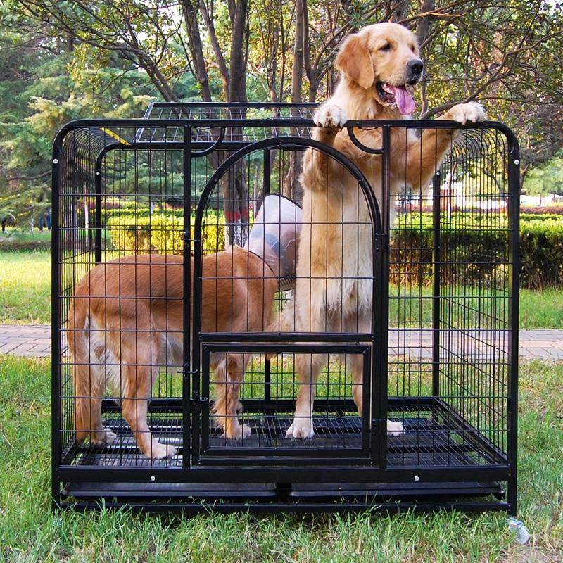 狗笼子大型犬金毛狗笼拉布拉多宠物笼子中型犬哈士奇大型狗笼加粗