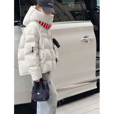 90白鸭绒女童冬装高领羽绒服