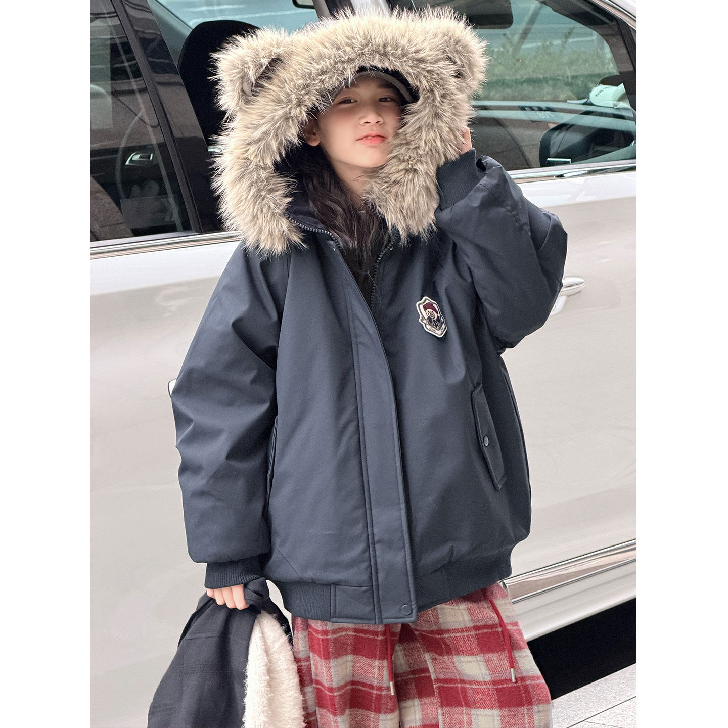 PAUL童装 可拆卸毛领女童夹棉派克服秋冬装新款2026儿童加厚保暖,童装/婴儿装/亲子装,普通外套,淘宝优惠券,粉丝福利购,淘宝优惠卷