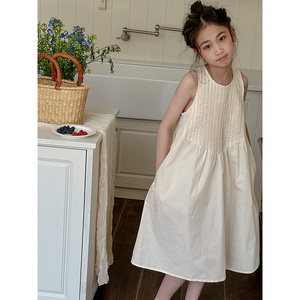 PAUL童装 琴褶女童夏装连衣裙2026新款儿童裙子女孩无袖背心裙夏