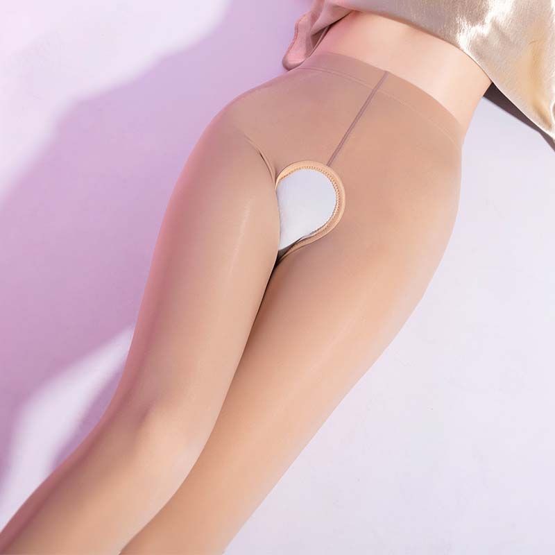 开档光腿神器女秋冬加绒加厚丝袜水光袜裸感保暖袜裤连裤袜打底裤