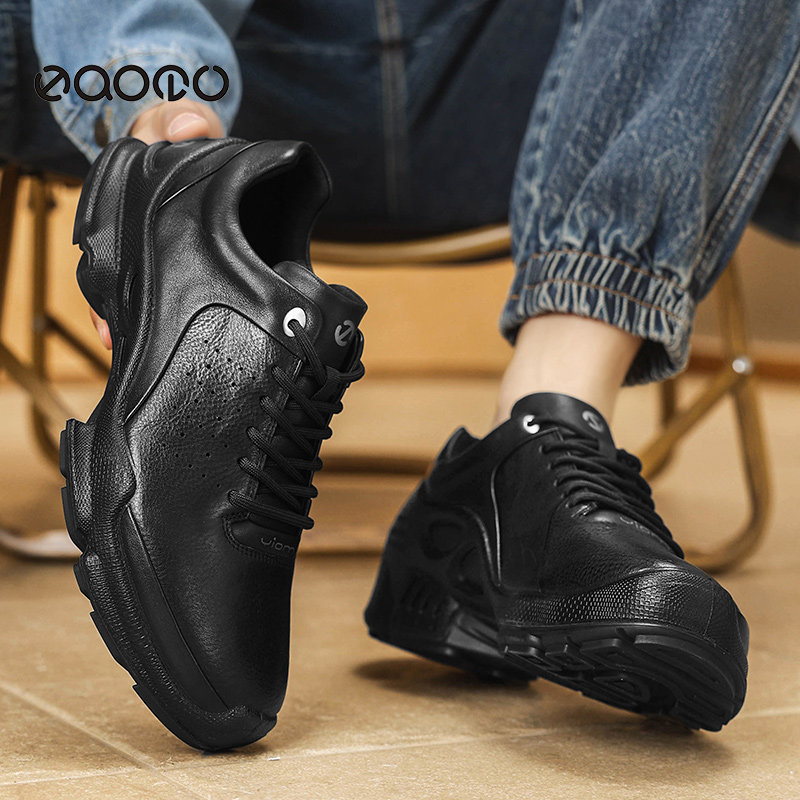 15周年黑武士春季新款男鞋时尚休闲户外舒适百搭进口牛皮注塑一体