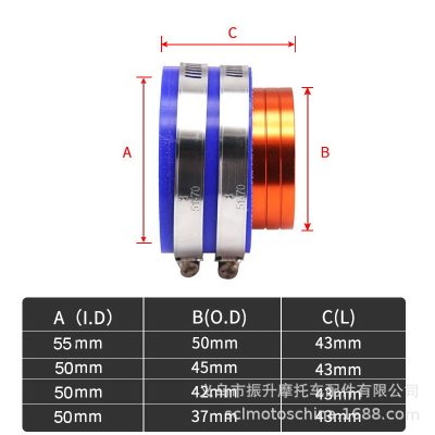 KEIHIN PWK PE 28MM 化油器进气歧管接口CNC空气滤清转换适配橡胶