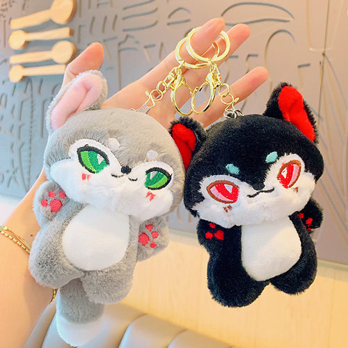 毛绒小狼公仔钥匙扣玩具挂件饰品