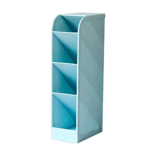 笔筒斜插式桌面塑料收纳盒学生个性简约透明笔桶笔架办公室小文具收纳整理盒加深多色装笔盒桌面收纳神器