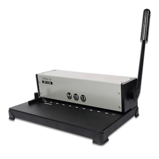 弘文BY-13A十孔夹条装订机合同标书10孔打孔机压边条打孔器小型办公活页装钉机夹条打孔装订机压条打孔装订机