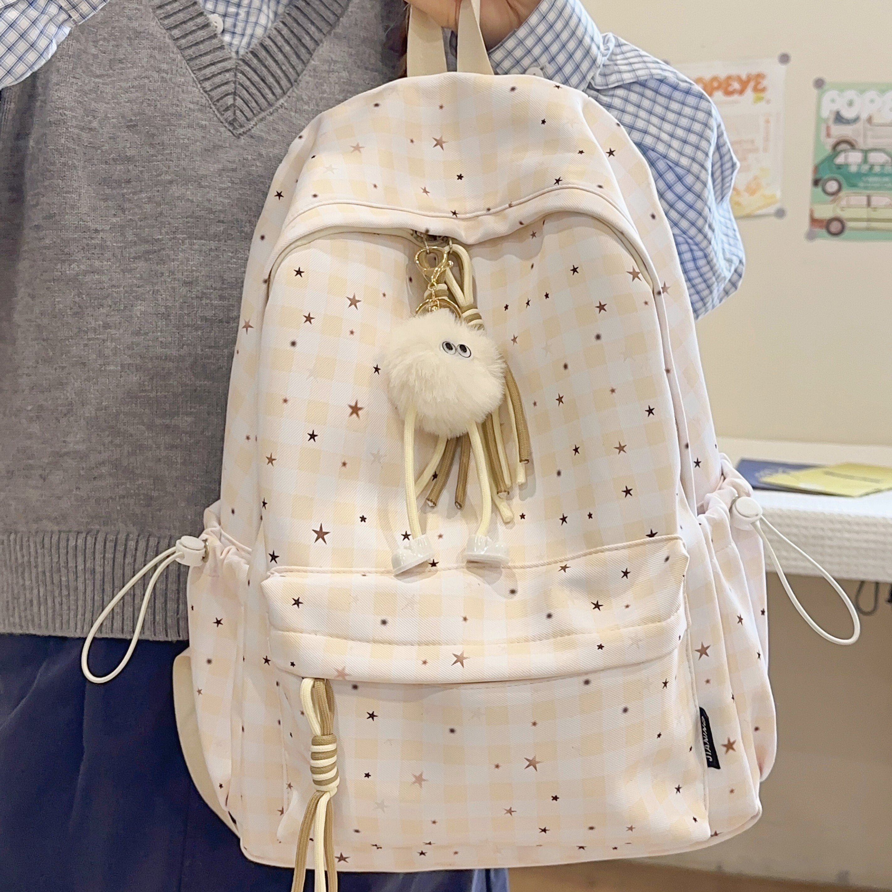 日本书包初中生女高中通勤大学生大容量ins小众背包双肩包高颜值