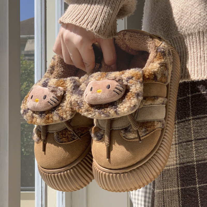 Hellokitty棉拖鞋包跟女棉鞋可爱