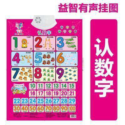 水果触摸儿童数字挂图有声图片宝宝全套0-3岁挂墙海报经1到10
