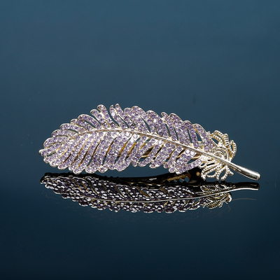 欧曼妮羽毛款鸭嘴夹仙气刘海夹