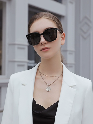 美莉思源 Антирадиационные солнцезащитные очки, по фигуре, популярно в интернете, в корейском стиле, защита от ультрафиолета