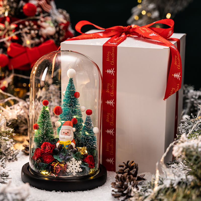 高档儿童圣诞节礼物八音盒圣诞树音乐盒拼装积木玩具女孩生日积木-封面