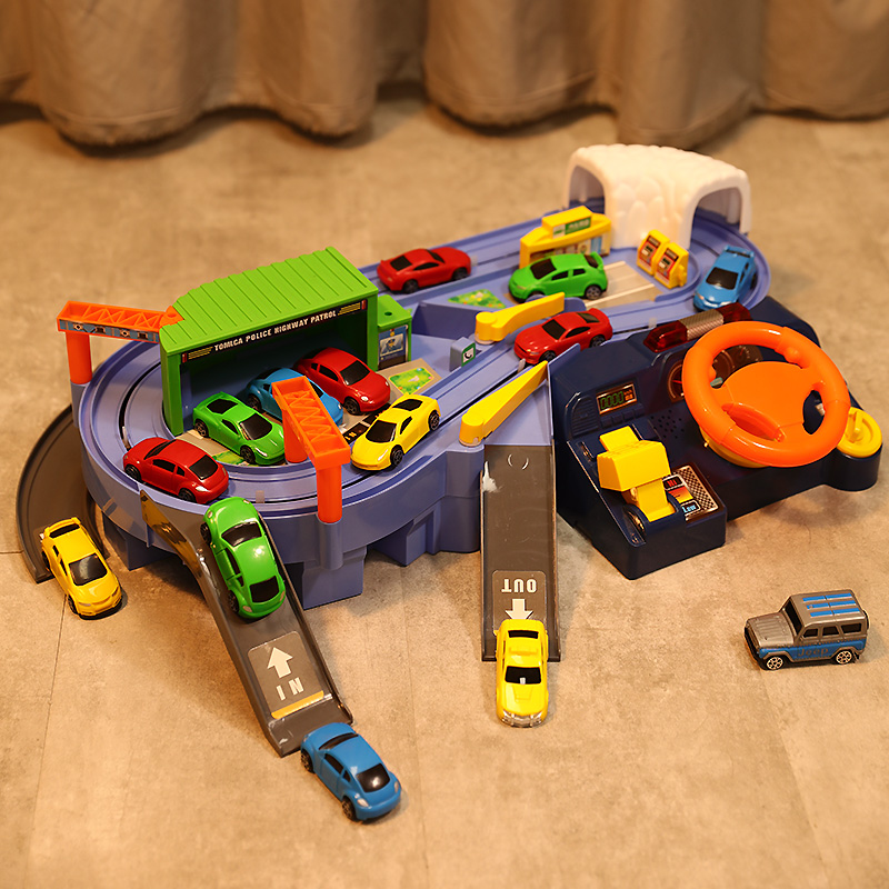 儿童汽车闯关大冒险轨道车停车场玩具电动大楼3-5岁男孩益智4礼物