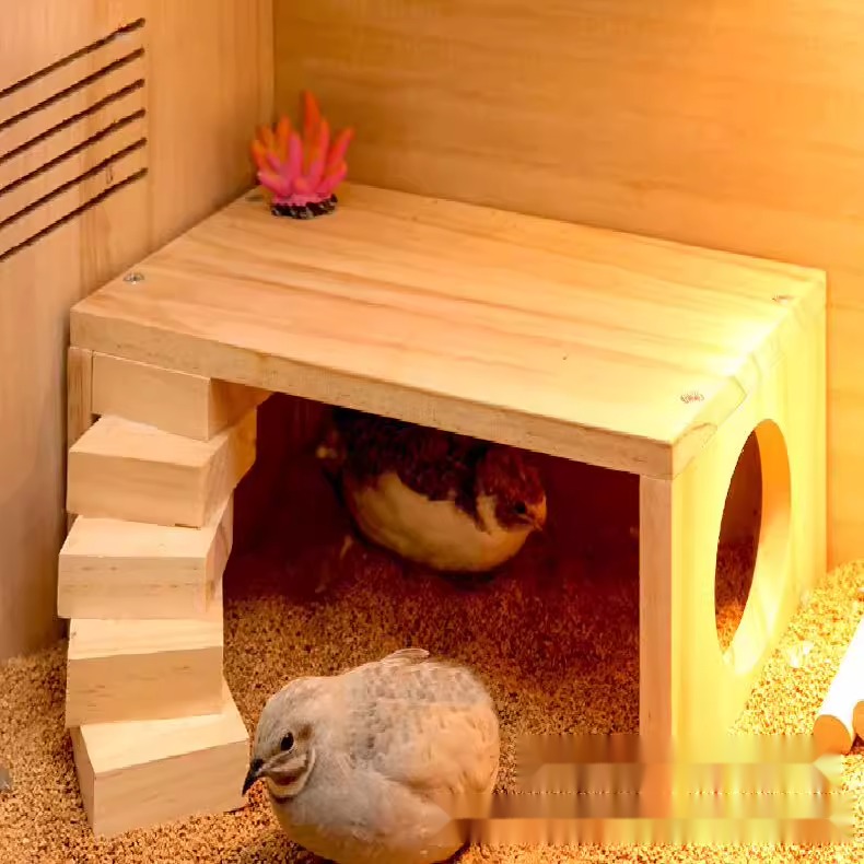 芦丁鸡喂食平台装饰造景二层架子