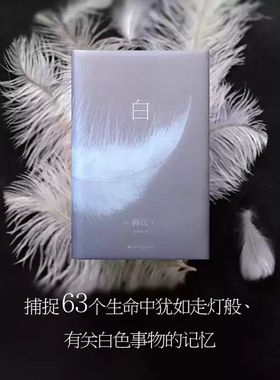 白 2024年诺贝尔文学奖得主韩江著继素食者后新作 63个关于白色事物的记忆 一本无法归类的纯净哀婉肃穆的诗小说 外国小说畅销书籍
