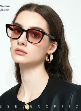 乐柒光学偏光方框墨镜