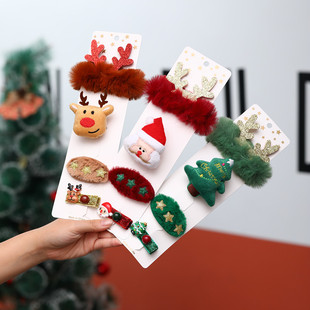 Christmas gift Elk Christmas Tree hairpin set圣诞节礼物套装