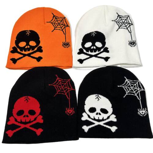 Halloween Party Pirate Skull Knitted Hat Pumpkin Hat海盗帽