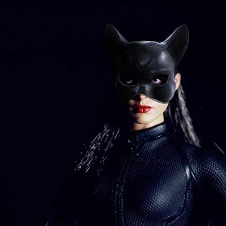Mask Party PerformanceHalloween Latex Mask万圣节猫女半脸面罩