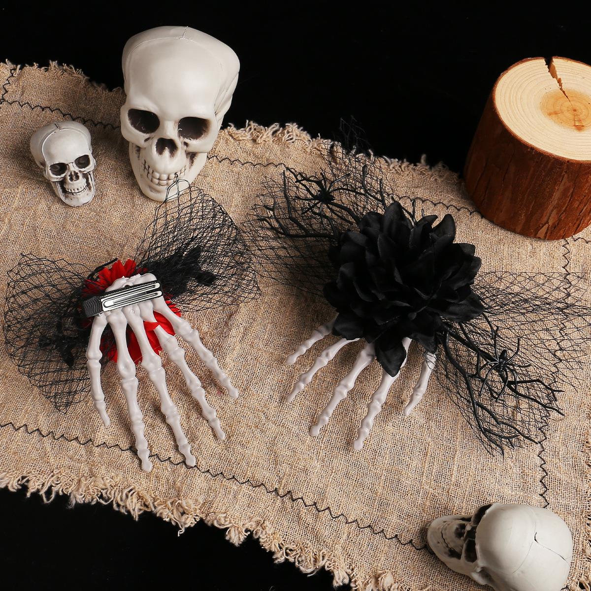 Halloween Ghost Hand Flower Hair Clip Decoration万圣节发夹装