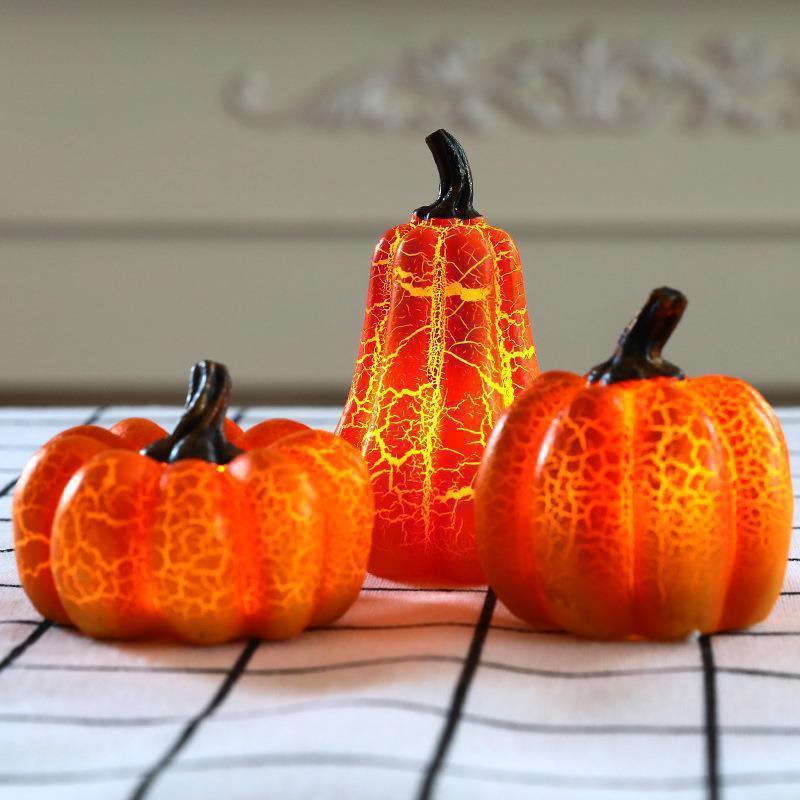 Halloween pumpkin luminous resin desktop ornament万圣节南瓜