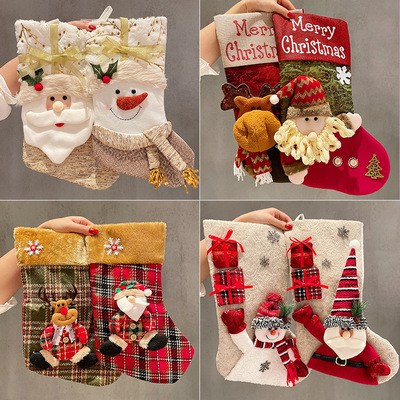 Christmas stocking gift bag Large old man gift bag圣诞袜子