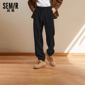 宽松束脚裤 子百搭 男肌理灯芯绒2025冬季 新款 商场同款 森马休闲裤