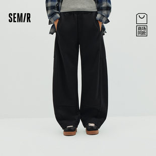 宽松弧形裤 男春季 情侣装 2026新款 商场同款 潮流弯刀裤 森马休闲裤