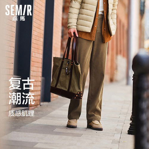 森马休闲裤男灯芯绒加厚长裤冬季