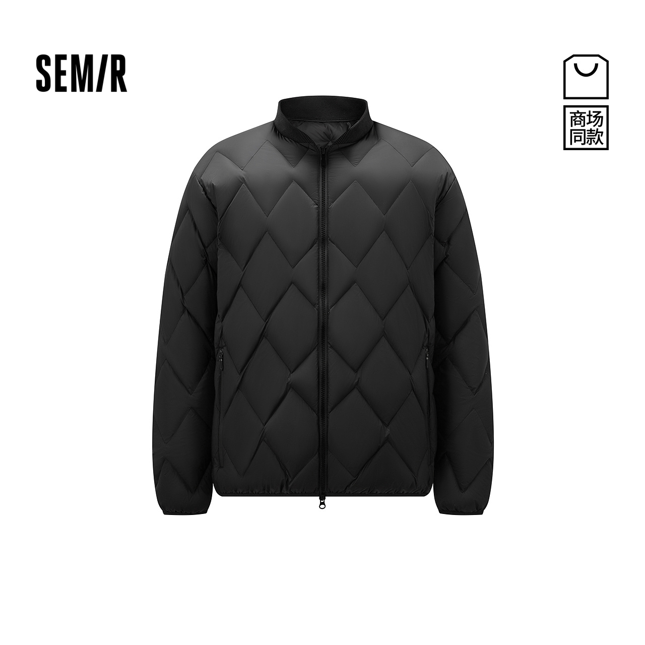 森马防泼水外套宽松轻薄羽绒服男