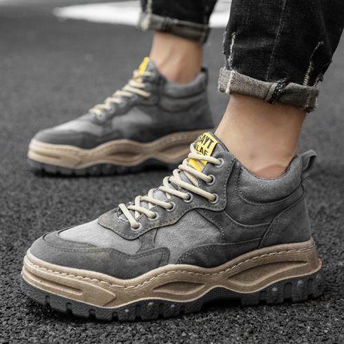 新款鞋季工地徒步磨鞋防滑耐男工装秋工作劳保鞋男厚底运动户外登