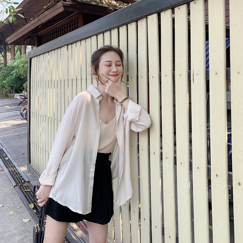 EKOOL雪纺防晒衬衫女长袖薄款衬衣夏季韩版百搭宽松休闲防晒外套|msdalam kategori Butik wanita / wanita, shirt - dari Buy2taobao.com untuk memberikan perkhidmatan ejen Taobao profesional membeli