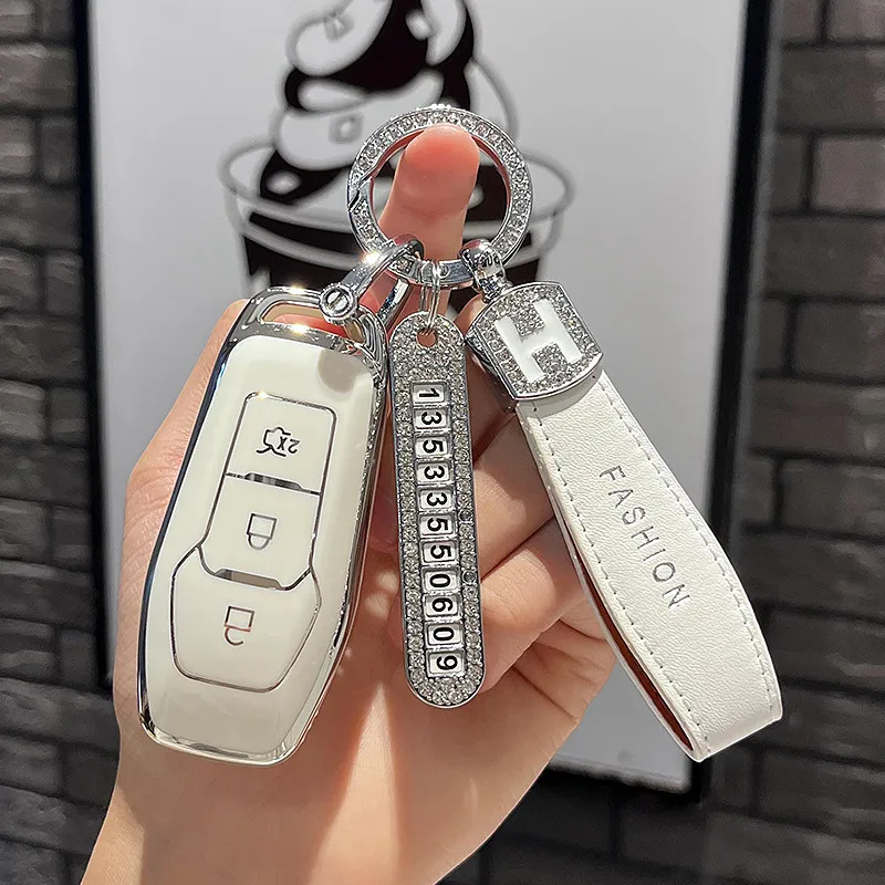 适用福特福克斯钥匙套蒙迪欧福睿斯翼虎壳锐界翼博车钥匙包扣