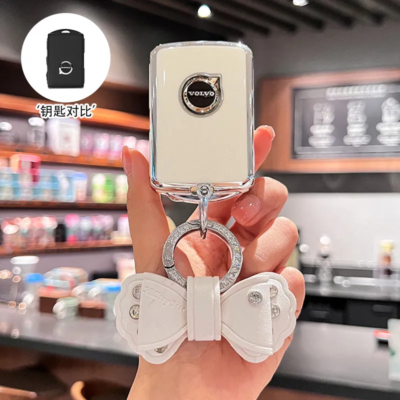 适用沃尔沃xc60钥匙套v60v90新xc40壳扣xc90S90 S60L蝴蝶扣壳