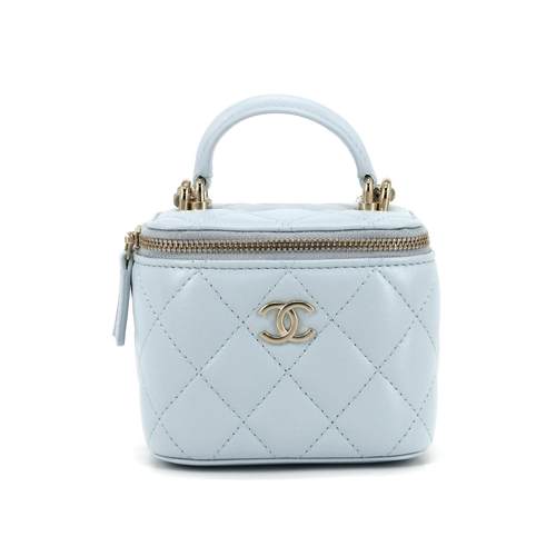 N级未使用 Chanel（香奈儿）单肩包化妆箱蓝色小号