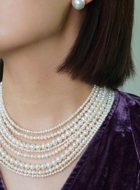 淡水珍珠项链时尚轻奢年会晚宴