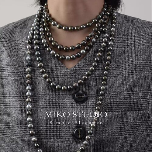 珍珠项链天然海水米扣miko