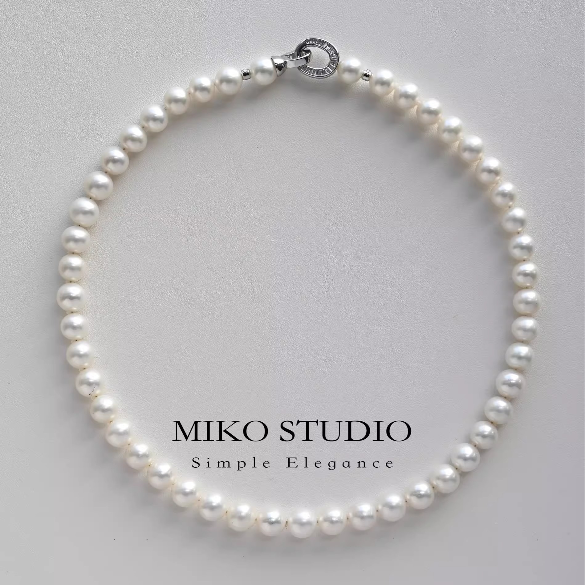 珍珠项链爱迪生米扣miko