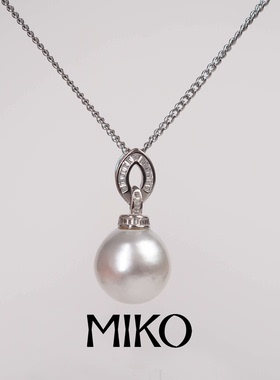 米扣MIKO天然海水澳白巴洛克吊坠海水纯银项链孤品时尚轻奢饰品