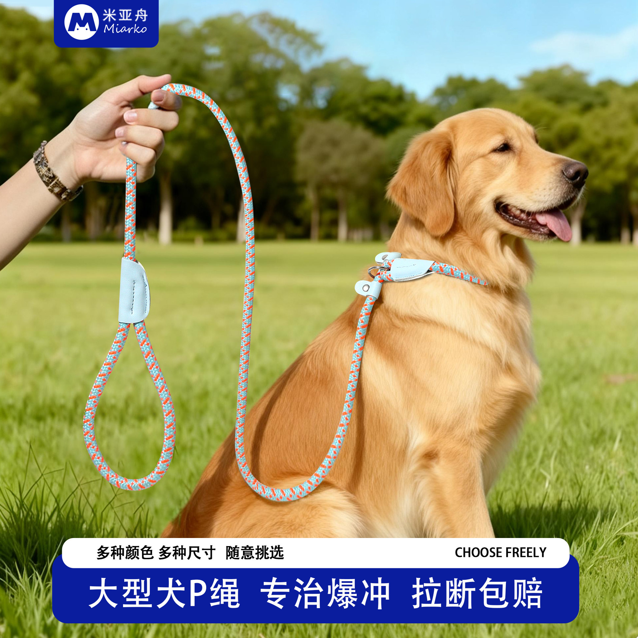 金毛p绳大型犬专业训练训犬牵引绳赛级宠物防爆冲狗绳狗链遛狗绳,宠物/宠物食品及用品,狗牵引绳,淘宝优惠券,粉丝福利购,淘宝优惠卷