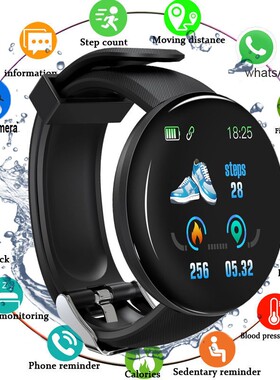 D18 Smart Watch Men Women Smartwatch Blood Pressure Waterpro